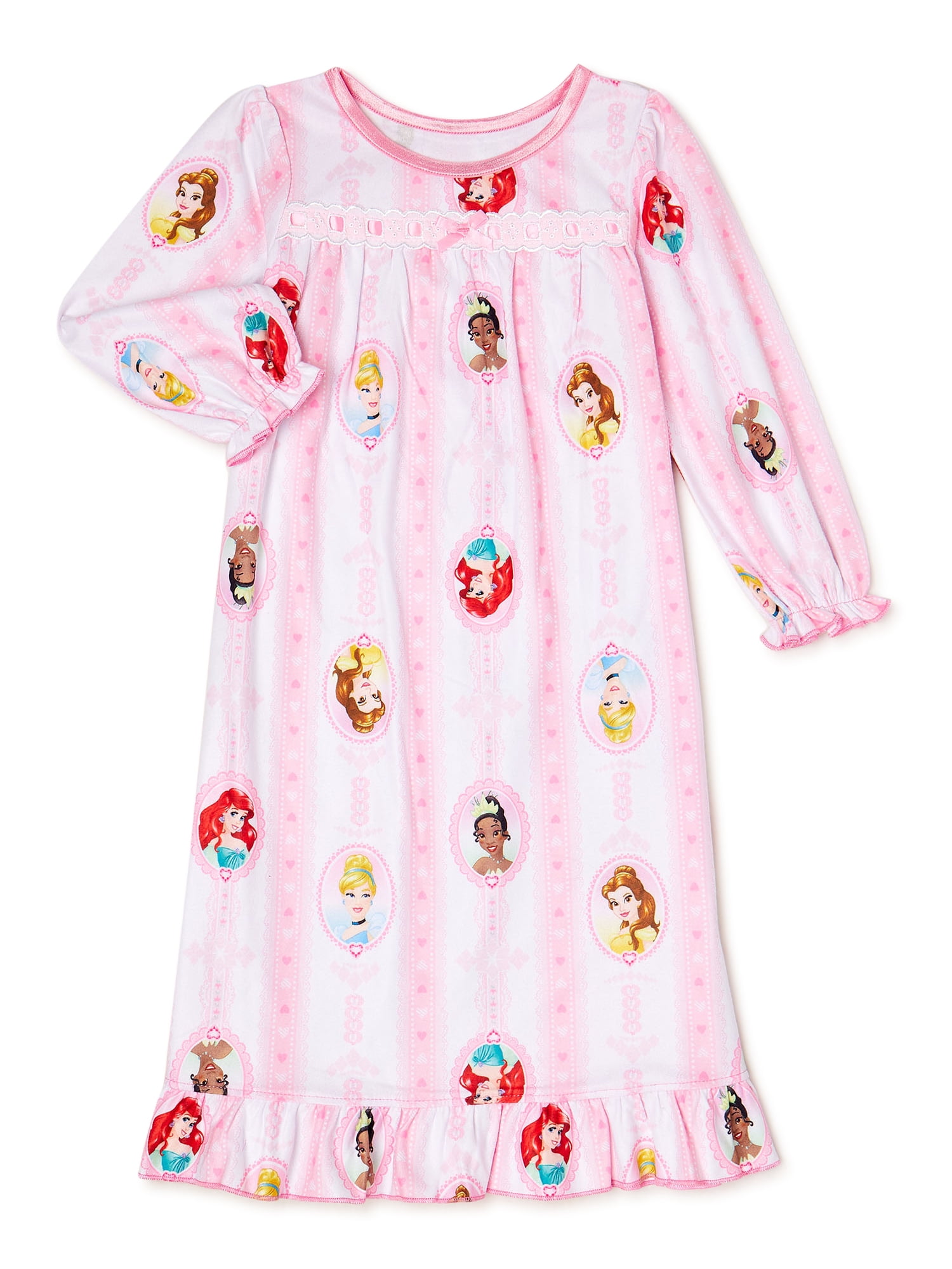 Disney Princess Toddler Girls Long Sleeve Pajama Nightgown, Sizes 2T5T