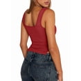thumbnail image 3 of Womens Going Out Crop Tops Backless Tank Tops Summer Y2k Teen Basics Cute Clothes Red XS, 3 of 7