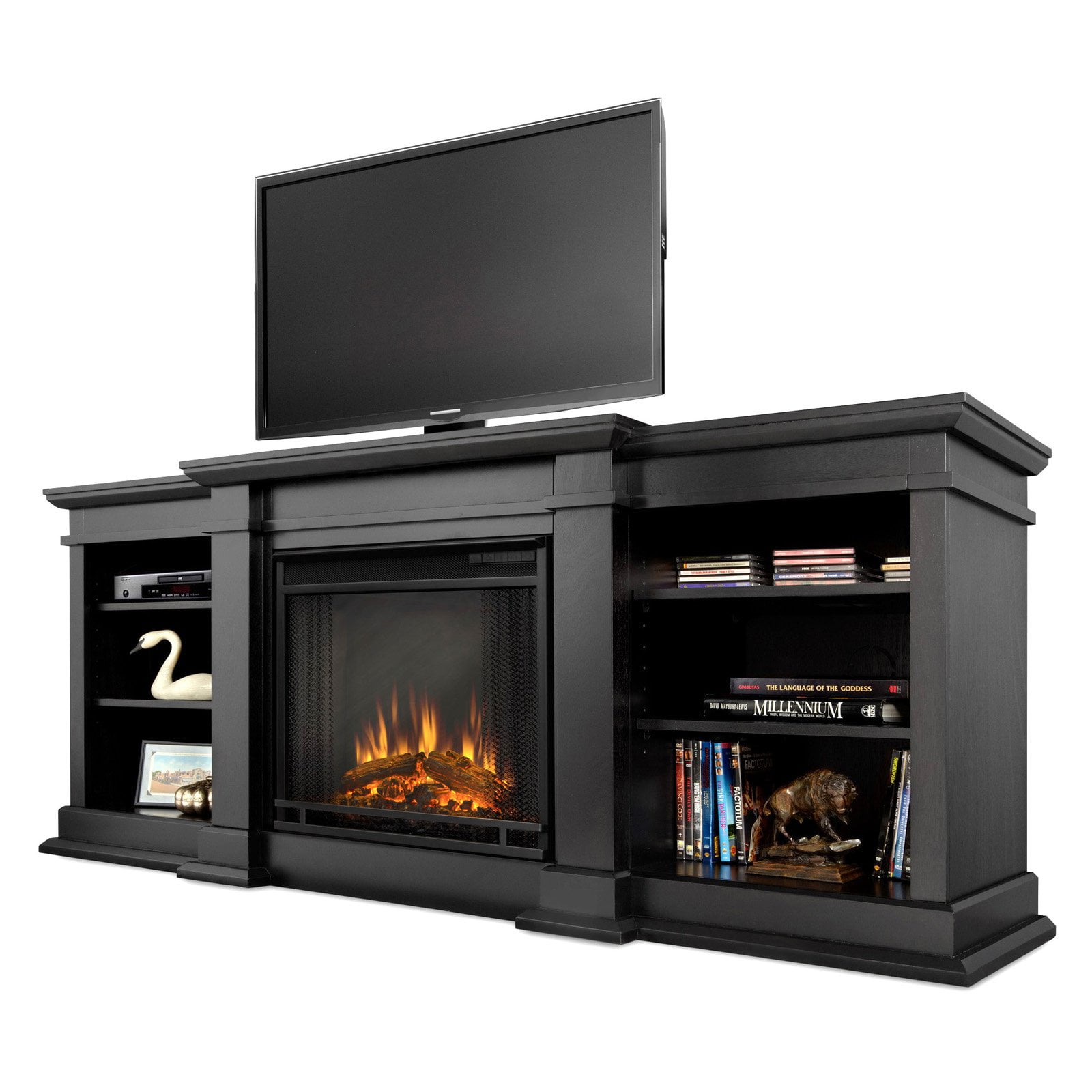Real Flame Fresno Electric Fireplace Black Com