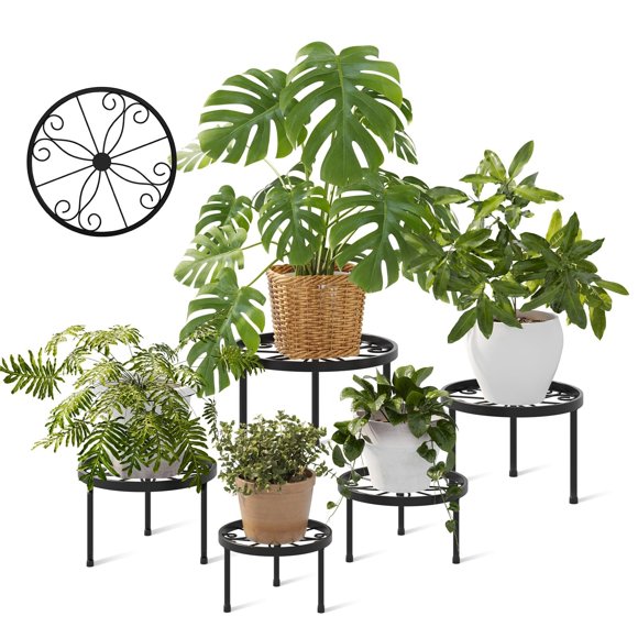 Metal Plant Stands Indoor Outdoor, Heavy Duty Flower Pot Stands for Multiple Plants, Iron Plant Rack for Patio Garden Balcony Living Room Bedroom