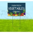 thumbnail image 1 of Organic Farm Fresh Vegetables (18" x 24") Yard Sign, Includes Metal Step Stake, 1 of 6