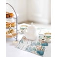 thumbnail image 4 of Beach Coastal Kitchen Dish Towels for Drying Dishes Set of 4, Summer Nautical Coral Shell Botanical Vintage Waffle Weave Microfiber Hand Tea Bathroom Towels Quick Dry & Absorbent Towel 12x12, 4 of 7