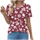 thumbnail image 2 of Puntoco Liquidación de blusas cortas para mujer Blusa informal de manga corta con cuello redondo a la moda para primavera/verano para mujer, 2 of 5