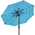 thumbnail image 3 of Best Choice Products 10ft Solar LED Lighted Patio Umbrella w/ Tilt Adjustment, UV-Resistant Fabric - Sky Blue, 3 of 9
