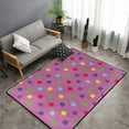 thumbnail image 2 of colorful dot pattern Shaggy Area Rug, Rugs for Living Room Bedroom Non Slip Door Mat Indoor Carpet Machine Washable Nursery Home Decor Floor Mats for Entryway 60x39in-#, 2 of 5