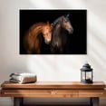thumbnail image 2 of Elephant Stock Horse Duo Wall Art - Horizontal Canvas Wall Art - Living Room Wall Decor - Photography Animal Canvas - Brown And Red Decor - 24" x 16", 2 of 8