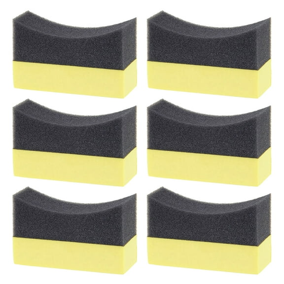unbranded 6 Pcs Color Polishing Sponge Tire Shine Applicator Pads Car Wash