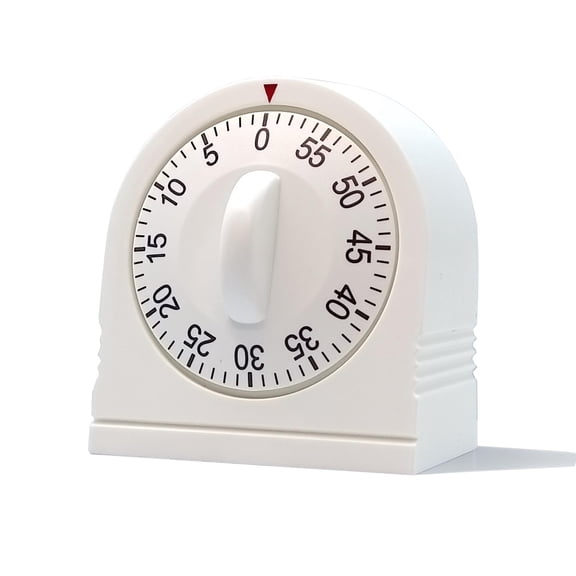 60 Minute Wind Up Mechanical Timer - Visual Countdown Timer with Loud Alarm, No Battery Required, for Kitchen Cooking, Classroom, Study & Home Use