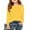 AB05-Yellow, variant on Inglocry Girls Basic Long Sleeve Shirts Toddler Kids Soft Cotton T-Shirt Crew Neck Fall Winter Tee Tops Hot Pink 7-8Y