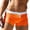 #02Orange, variant on Mens Solid Color Quick Dry Swim Trunks Drawstring Waist Beach Board Shorts Back Pocket Design Lightweight Square Leg Swim Shorts for Surfing Swimming Vacation Blue S