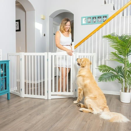 UPC: 0820451332426 | Primetime Petz 360° Configurable Freestanding Dog Gate with Door 36 in. White