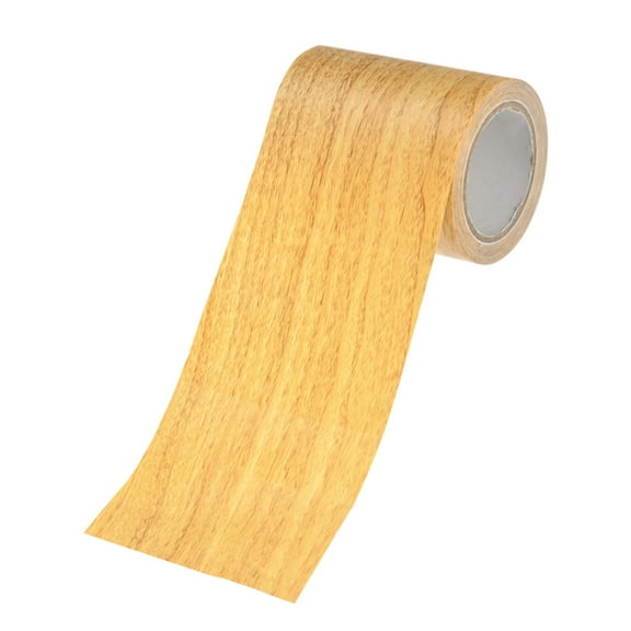 Uxcell 1-Roll Wood Grain Repair Tape, 2.24inch x 15ft Self-Adhesive Wood Floor Tape, Realistic Textured Repair [Golden Camel Pine]