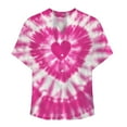 thumbnail image 5 of JTZGDY Linen Shirts for Women Casual Short Sleeve Tie Dye Gradient Color Print Button Down V Neck Graphic T-Shirts Trendy Bleached Beach Vacation Tees Tops Pink#07 XL, 5 of 5