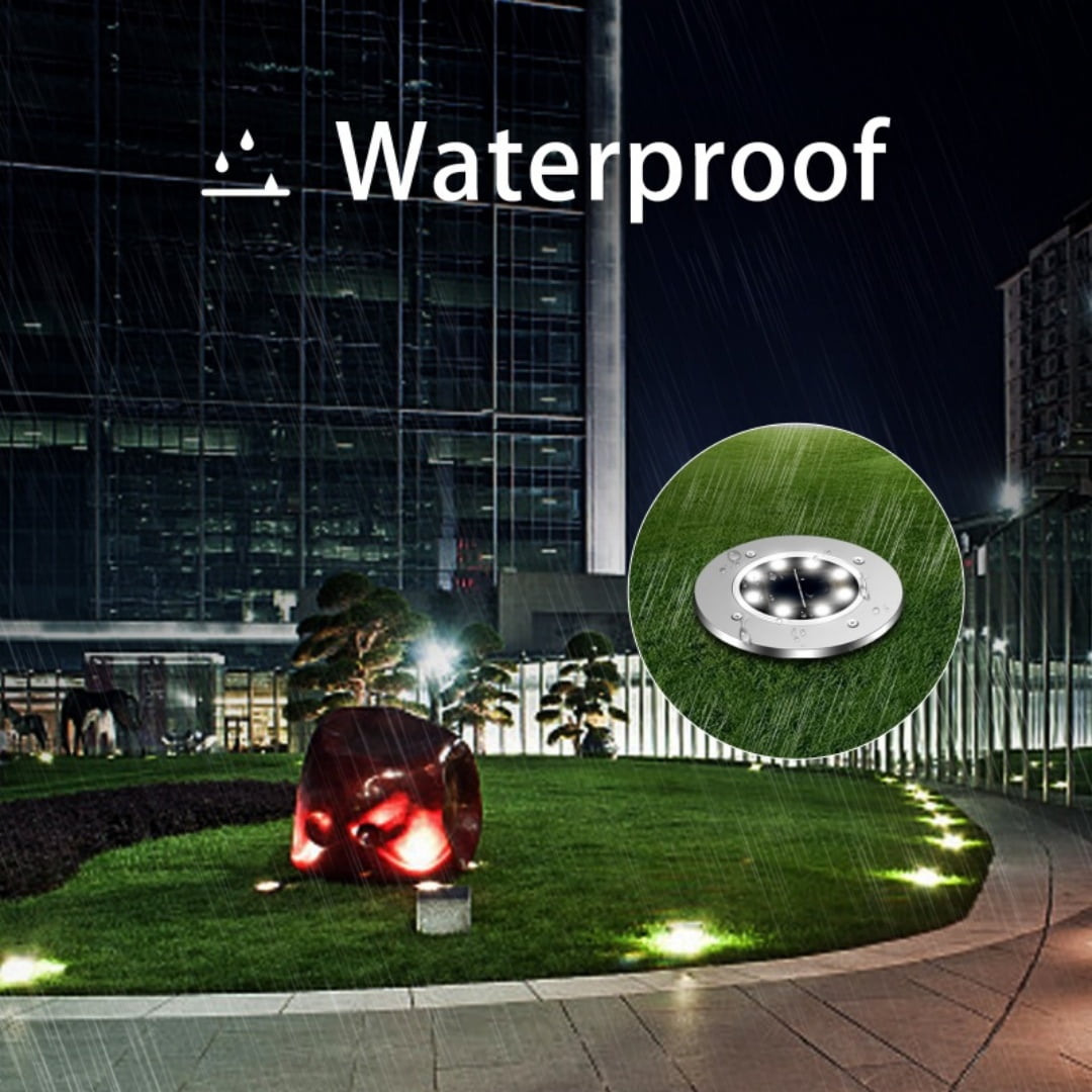 24PCS Solar Ground Lights - Outdoor Waterproof LED Path Lights, White Light for Courtyards & Lawns