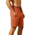 thumbnail image 5 of Men's Long Basketball Shorts with Zipper Pocket 9"/11'' Quick Dry Gym Shorts Lightweight Athletic Shorts for Men (Orange,XXXL), 5 of 5