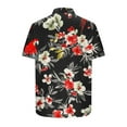 thumbnail image 5 of Xysaqa Men's Big & Tall Short Sleeve Hawaiian Beach T-Shirts Summer Button-Down Shirts Casual Blouses Tops 2X 3X 4X Clearance, 5 of 6