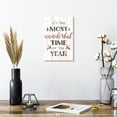 thumbnail image 2 of Elephant Stock Christmas Wonderful Time Wall Art - Vertical Canvas Wall Art - Living Room Wall Decor - Holiday Canvas - White And Brown Decor By Wild Apple Portfolio - 8" x 12", 2 of 8