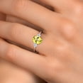 thumbnail image 4 of Gem Stone King 14K White Gold Canary Mystic Topaz and White Topaz Engagement Ring for Women | 2.28 Cttw | Oval 9X7MM | Gemstone November Birthstone | Size 9, 4 of 6