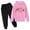 Z02 Pink, variant on School Kids Clothes,Kids Hoodie Set Long Sleeve Letter Print Pullover Pants Outfit Two Piece Autumn Winter Warm Loungewear Wear,Toddler Clothes,Blue,13-14 Years