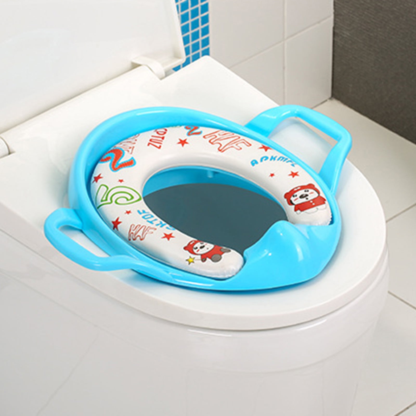 QIIBURR Potty Training Seat for Toilet Kids Potty Seat for Toilet Potty  Training Seat for Kids Boy Girl Toilet Seat with Cushion Handle Backrest  Kids