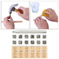 thumbnail image 1 of Langgg 12pcs Leather Craft Working Saddle Making DIY Handmade Genuine Cowhide Carving Tools Carving Metal Stamps Set Constellation, 1 of 9