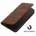 thumbnail image 4 of Dteck Wallet Case for Samsung Galaxy A33 5G, Patterned Embossed Premium TPU Leather Shockproof with Card Sleeve Magnetic Folio Flip Phone Cover,Brown, 4 of 5