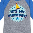 thumbnail image 3 of Instant Message - It's My Birthday - Toddler & Youth Raglan Graphic T-Shirt, 3 of 5