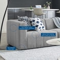 thumbnail image 5 of Sectional Sofa Set, Fabric, Light Grey Gray, Modern Contemporary Urban Design, Living Lounge Room Hotel Lobby Hospitality, 5 of 10