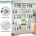 thumbnail image 3 of Yayeee Window Curtains Light Filtering 63"x42" Grommet Panel Pair Home Living Room Decor, Black Cartoon Cat Paw, 3 of 7