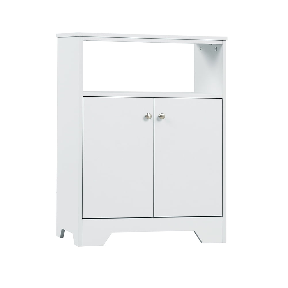 Kepooman Bathroom Storage Cabinet, Freestanding Floor Sideboard, Accent Cabinet with Adjustable Shelf, Industrial TV Console for Home Kitchen, White Kepooman Bathroom Storage Cabinet, Freestanding Floor Sideboard, Accent Cabinet with Adjustable Shelf, Industrial TV Console for Home Kitchen, White