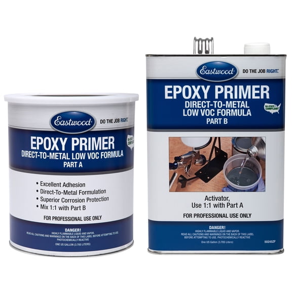 Eastwood Epoxy Primer Black Autobody Paint and Activator - 2 Gallon Kit