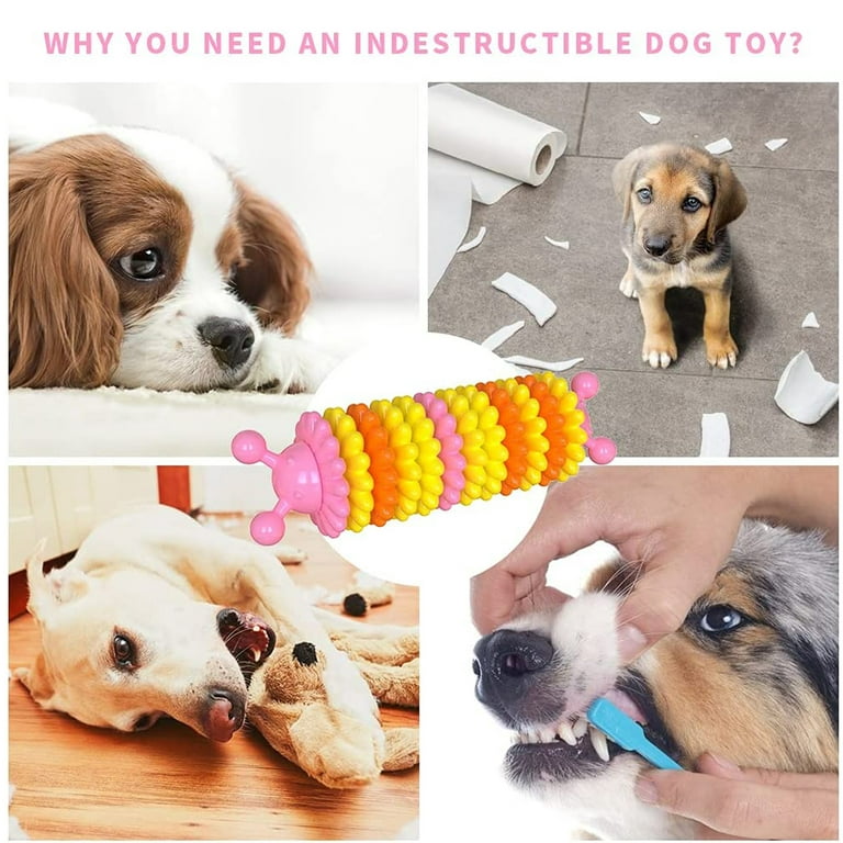 Aelflane Dog Chew Toys for Aggressive Chewers,Indestructible Dog Toy ,Tough  Nylon Double-Bone Dog Chew Toy,Bacon Flavor