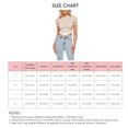 thumbnail image 6 of Women Crewneck Short Sleeve T Shirt Summer Fashionable Color Matching Ribbed Women Short Sleeve Tops for Daily Outing Apricot XL, 6 of 6