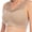 Khaki, variant on Ochine Women's T Shirt Bra Wirefree V Neck Bra Lace Trim Underwear Tank Top,Full Cup,M-3XL