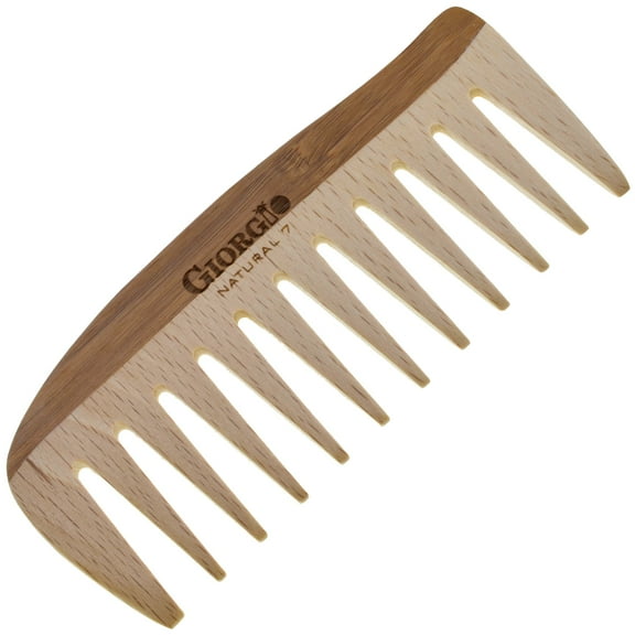 6" Wooden Wide Tooth Detangling Comb