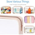 thumbnail image 5 of TSA Approved Toiletry Bag 4 Medium - Quart Size Clear Makeup Bag for Carry , Airport  Compliant Clear Travel bag for Toiletries with Reinforced Seams, Nude, 5 of 6