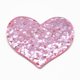 thumbnail image 1 of Resin Cabochons with Glitter Powder Heart Pink 31~32x37x3~4mm, 1 of 2