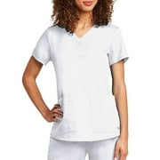 Grey's Anatomy Women's 71166 ScrubTopwith Shirring Back-White-XS