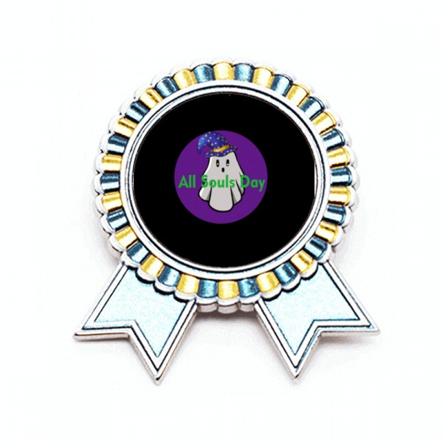 Festival de Halloween fantasma Insignia broche Medalla ganadora