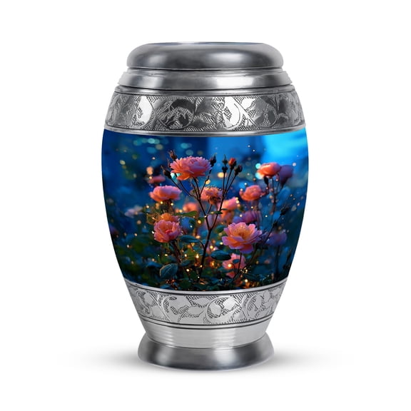 Rose Keepsake Urn For Ashes Adult Female - Burial Urns For Human Ashes For Adults - Blue Cremation Urn For Male And Female - Small Keepsake Urns For Husband And Wife, 3 Inch