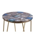 thumbnail image 2 of Leuris Metal and Agate Accent Table in Gold, 2 of 2