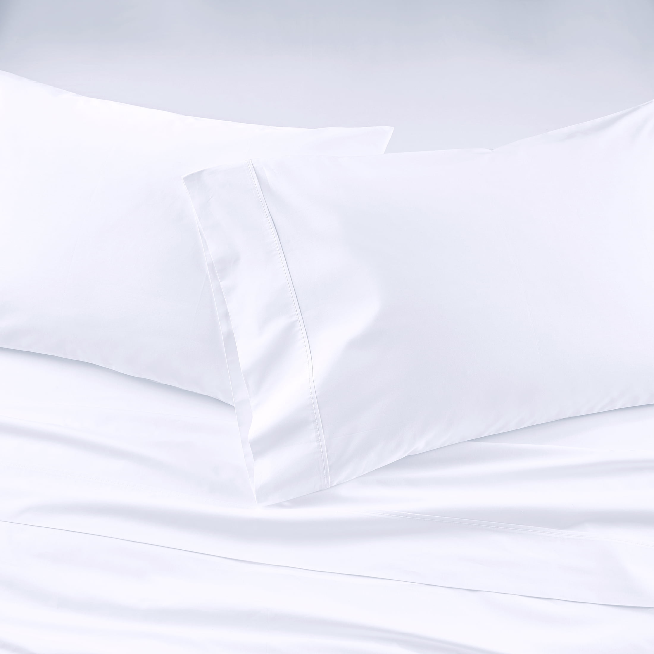 Better Homes & Gardens Cool & Crisp 3-Piece 300 Thread Count Arctic White Cotton Percale Sheet Set, Twin