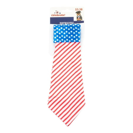 Way to Celebrate 4th of July Patriotic Pet Tie, Size M/L