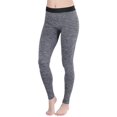 thumbnail image 3 of ToBeInStyle Women's Solid Waistband Space Dye Workout Leggings - Large - Black, 3 of 5