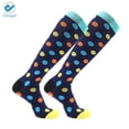 thumbnail image 2 of Deago Compression Socks Leg Warmers for Women & Men - Best for Running, Athletic Sports, Flight Travel Pregnancy, Shin Splints - Below Knee High, 2 of 7