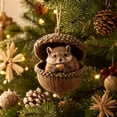 thumbnail image 6 of Sleeping Forest Animal Ornament, Acorn Christmas Tree Decor, Three Dimensional Sleeping Woodland Creature NestLED in A Textured Acorn, Sculpted Resin with DetaiLED Seasonal Styling, 6 of 8