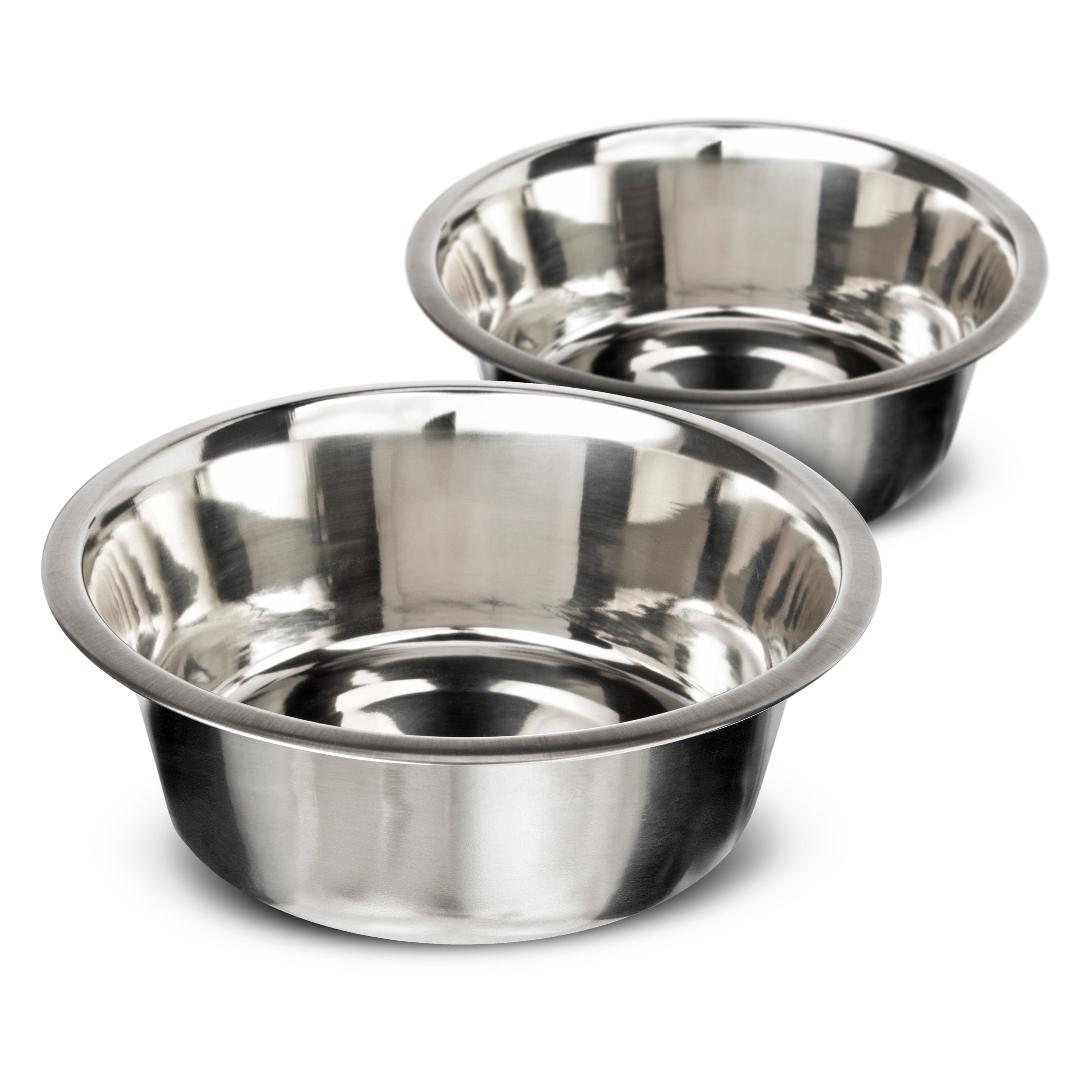 Neater Pets Stainless Steel Dog and Cat Bowls - Extra Large Metal Food and Water Dish, 16 Cup, 2 Count
