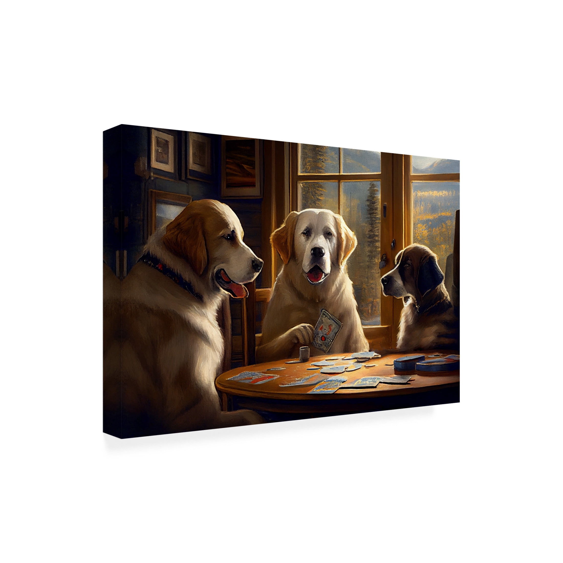 Canvas Wall Art - Sasha 'Dogs IV' Wall Art for Living Room, Bedroom, or Office Décor by Trademark Fine Art - 32 x 22 Inches