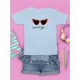 thumbnail image 3 of Retro Red Heart Sunglasses T-Shirt Juniors -Image by Shutterstock,  x-Large, 3 of 4