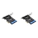 thumbnail image 1 of 2X Tarjeta de Expansión PCI Express USB 3.0 de 19 PCIE 1X A 2 Puertos Adaptador USB 3 de 19 Cabecera de Concentrador USB3 Interno de 20, 1 of 5